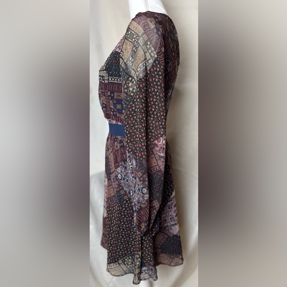 Bcbgeneration Multicolor Patchwork Long Sleeve Dr… - image 4